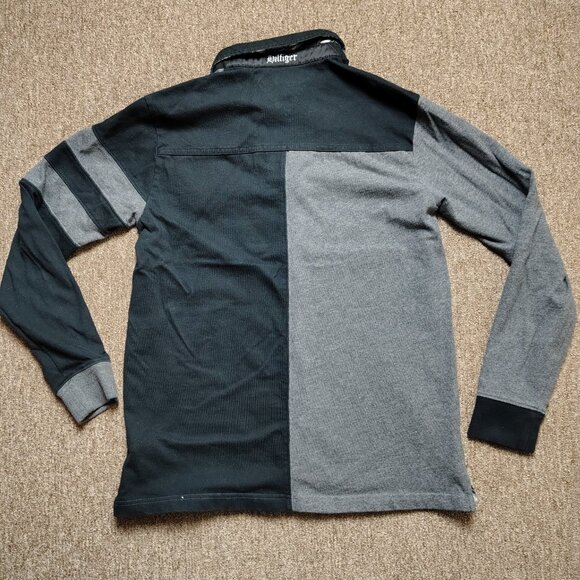 Vintage TOMMY HILFIGER Rugby Shirt Men M Long Sleeve Collared Embroidered Crest - Picture 4 of 8